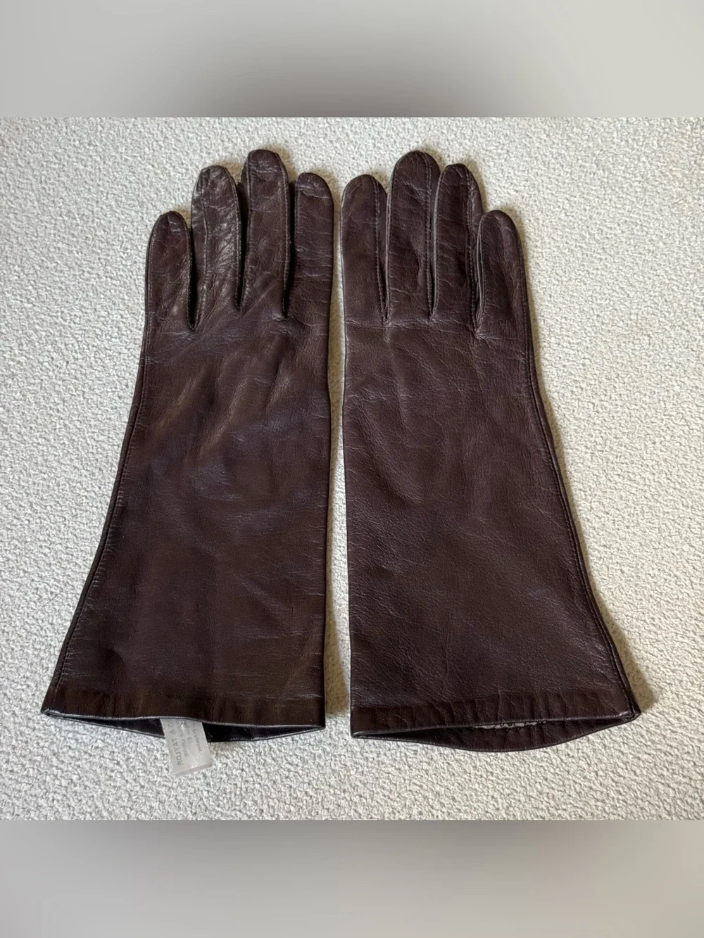 Vintage Lord and Taylor Womens Brown Silk Lined Leather Gloves Size 6